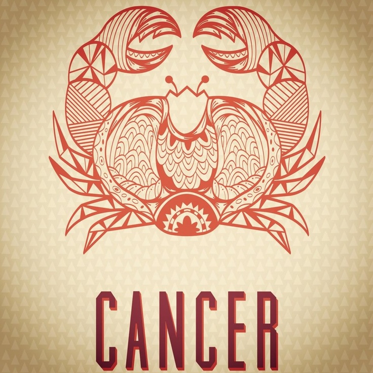 Stylized illustration of the Cancer zodiac sign