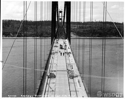 Galloping Gertie under construction